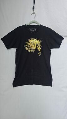 Tina Turner Musical Shirt Mens Medium Black Gold Glitter Graphic Portrait Tee